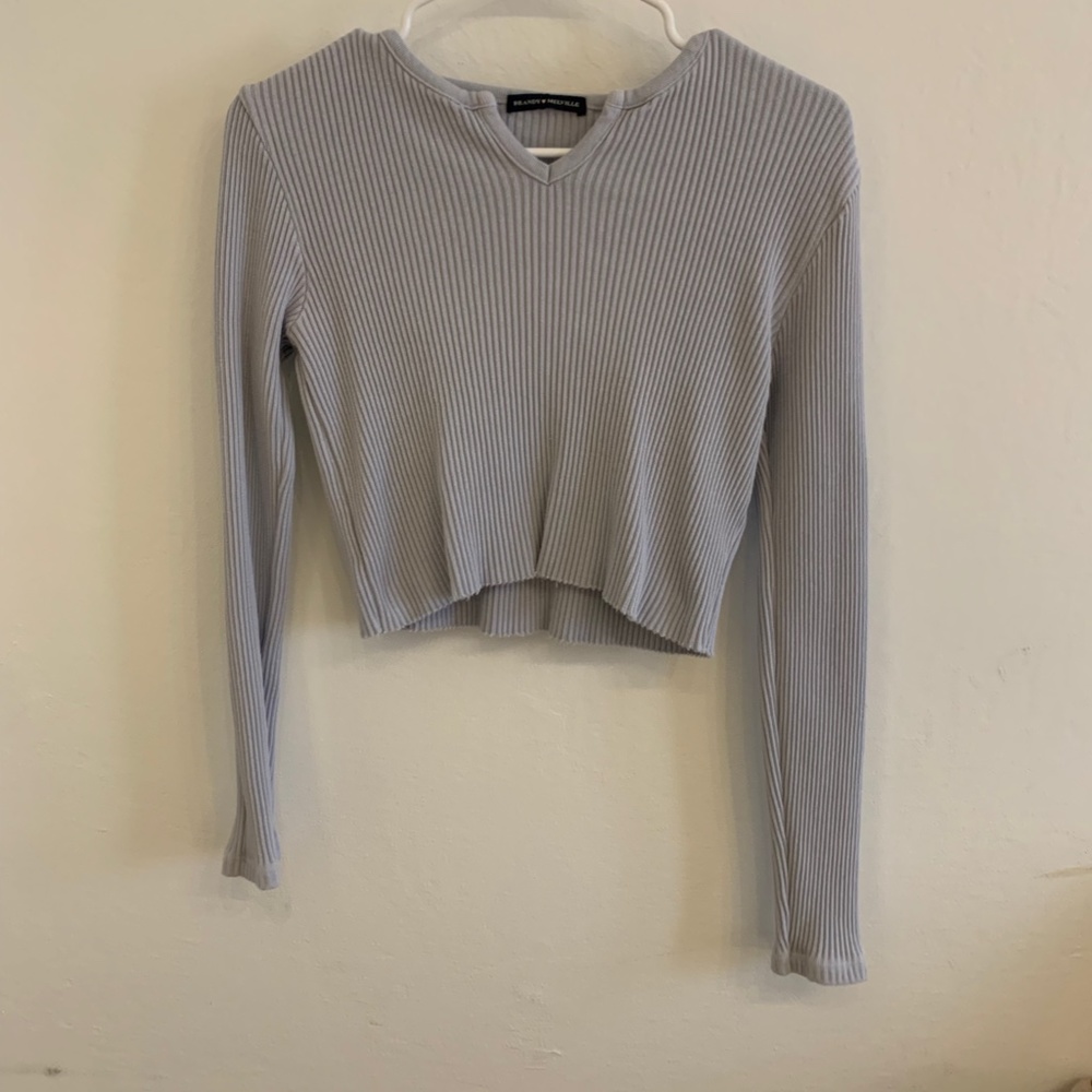 BRANDY MELVILLE LONG SLEEVE CROP TOP